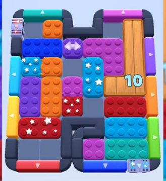 Color Block Jam level 706: screenshot of the board