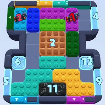 Color Block Jam уровень 997: скриншот поля