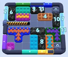 Color Block Jam Level: Screenshot des Spielfelds