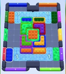 Color Block Jam fase 125: print do tabuleiro