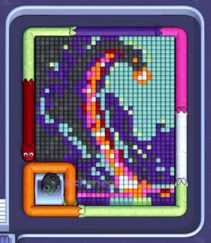 Pixel Flow уровень 1104: скриншот поля