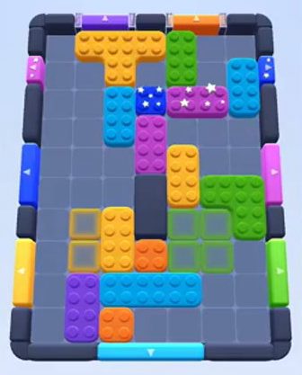Color Block Jam Level: Screenshot des Spielfelds