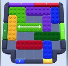Color Block Jam Level: Screenshot des Spielfelds