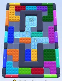 Color Block Jam Level 26: Screenshot des Spielfelds