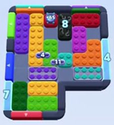 Color Block Jam Level 1022 / 1020 / 1926: Screenshot des Spielfelds