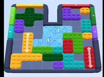 Color Block Jam Level 41: Screenshot des Spielfelds