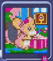 Pixel Flow level 1424: screenshot of the board
