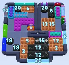 Color Block Jam Level: Screenshot des Spielfelds