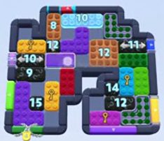 Color Block Jam Level: Screenshot des Spielfelds