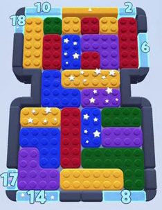 Color Block Jam Level: Screenshot des Spielfelds