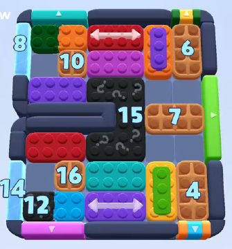 Color Block Jam Level 1002 / 1003 / 1916: Screenshot des Spielfelds