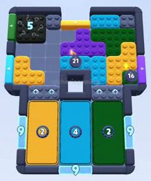Color Block Jam Level: Screenshot des Spielfelds