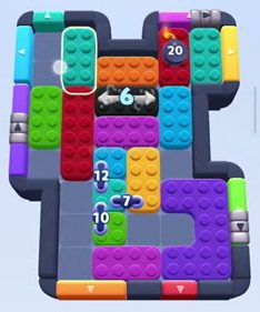 Color Block Jam Level: Screenshot des Spielfelds