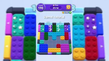 Color Block Jam Level 170: Screenshot des Spielfelds