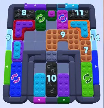Color Block Jam 레벨 1294 / 1268 / 1269 / 2196: 보드 스크린샷