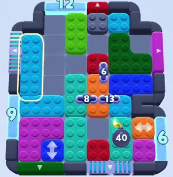 Color Block Jam 레벨 1228 / 1233 / 1235: 보드 스크린샷
