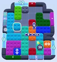 Color Block Jam Level 1235 / 1228 / 1233: Screenshot des Spielfelds