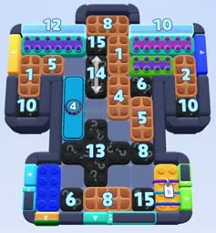 Color Block Jam Level: Screenshot des Spielfelds