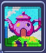 Pixel Flow fase 1735: print do tabuleiro
