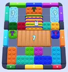 Color Block Jam level 1200: screenshot of the board