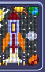 Pixel Flow level 886: screenshot of the board