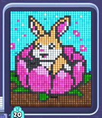 Pixel Flow level 1391: screenshot of the board