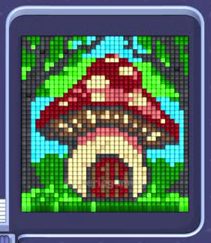 Pixel Flow level 1384: screenshot of the board