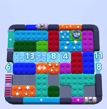 Color Block Jam Level 1307 / 1310: Screenshot des Spielfelds