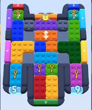 Color Block Jam Level 609 / 1531: Screenshot des Spielfelds