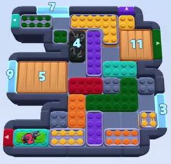Color Block Jam Level 1652 / 2563: Screenshot des Spielfelds
