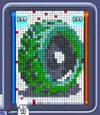 Pixel Flow level 735: screenshot of the board