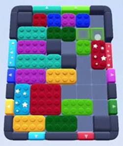 Color Block Jam level 182: screenshot of the board
