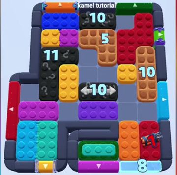 Color Block Jam level 1361 / 1358 / 1388 / 2296: screenshot of the board