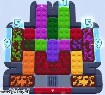 Color Block Jam Level 1705 / 1853 / 2712: Screenshot des Spielfelds