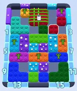 Color Block Jam Level 171 / 1009 / 1682: Screenshot des Spielfelds