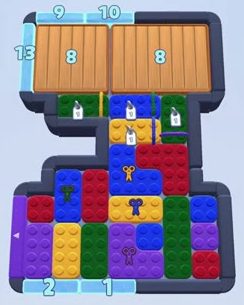 Color Block Jam level: screenshot of the board