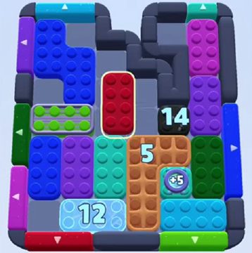 Color Block Jam уровень 1025 / 1041 / 1907: скриншот поля
