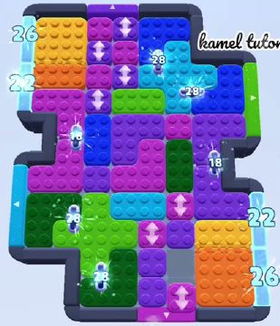 Color Block Jam Level 1652 / 1697 / 2687: Screenshot des Spielfelds