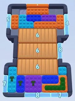 Color Block Jam level: screenshot of the board