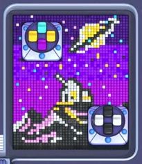 Pixel Flow level 738: screenshot of the board