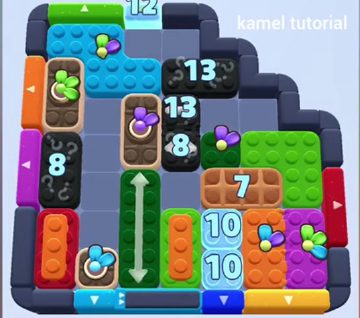 Color Block Jam level 1246 / 1251 / 2122: screenshot of the board