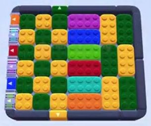Color Block Jam Level 1154 / 1157: Screenshot des Spielfelds