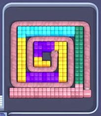 Pixel Flow Level 100: Screenshot des Spielfelds