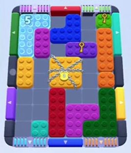 Color Block Jam Level 177: Screenshot des Spielfelds