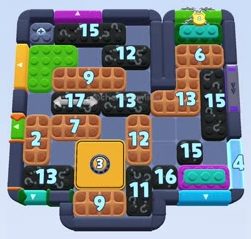 Color Block Jam level 1631 / 2542: screenshot of the board