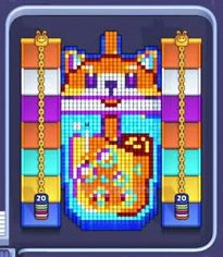 Pixel Flow level 913: screenshot of the board