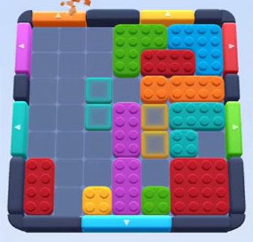 Color Block Jam level: screenshot of the board