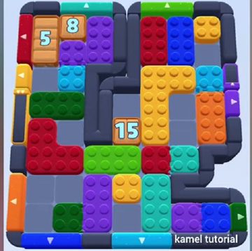 Color Block Jam уровень 599: скриншот поля