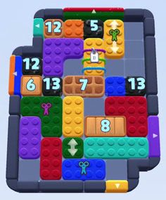 Color Block Jam Level 1605 / 2516: Screenshot des Spielfelds