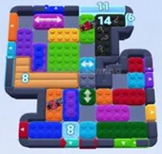 Color Block Jam Level 1465 / 1467 / 1462 / 1466: Screenshot des Spielfelds